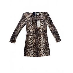 Tuckernuck x India Hicks Domino Mini Shift Dress Leopard Print NWT Sz Sm